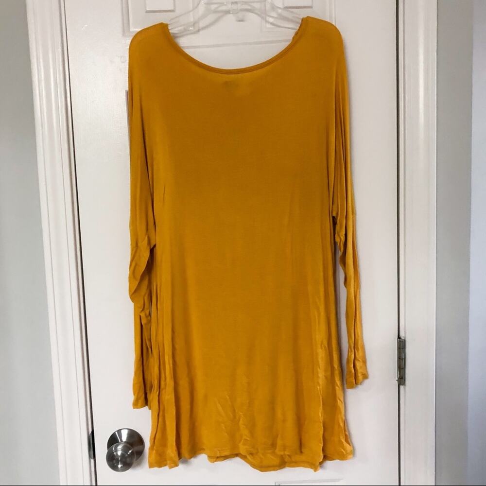 BRENDA’S • Long Sleeve Basic Golden Yellow Dress
